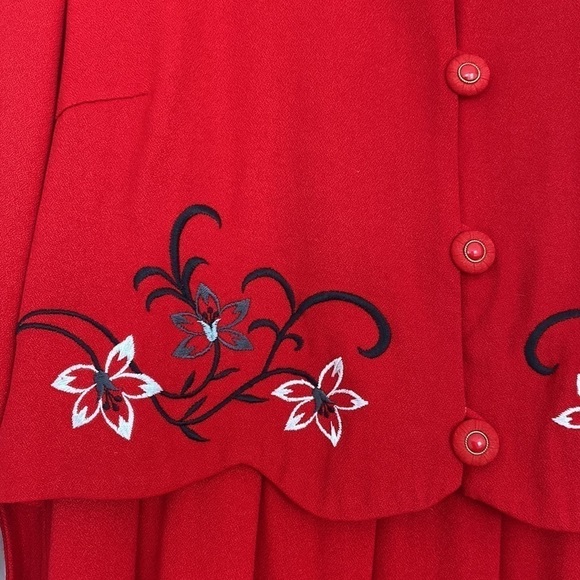 Vintage Peri Petites long red dress. - Picture 5 of 16